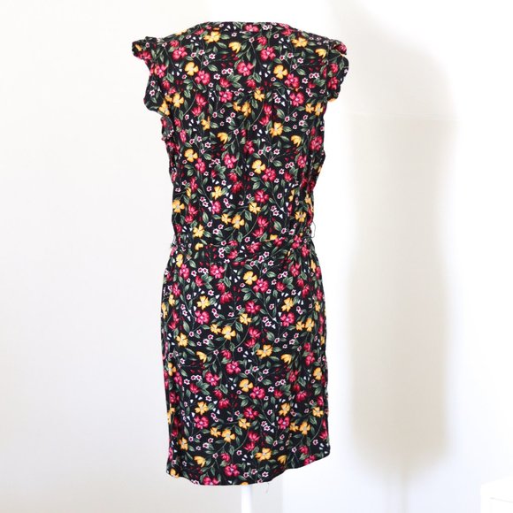 Old Navy Black Floral Button Front Dress XS - Picture 4 of 5